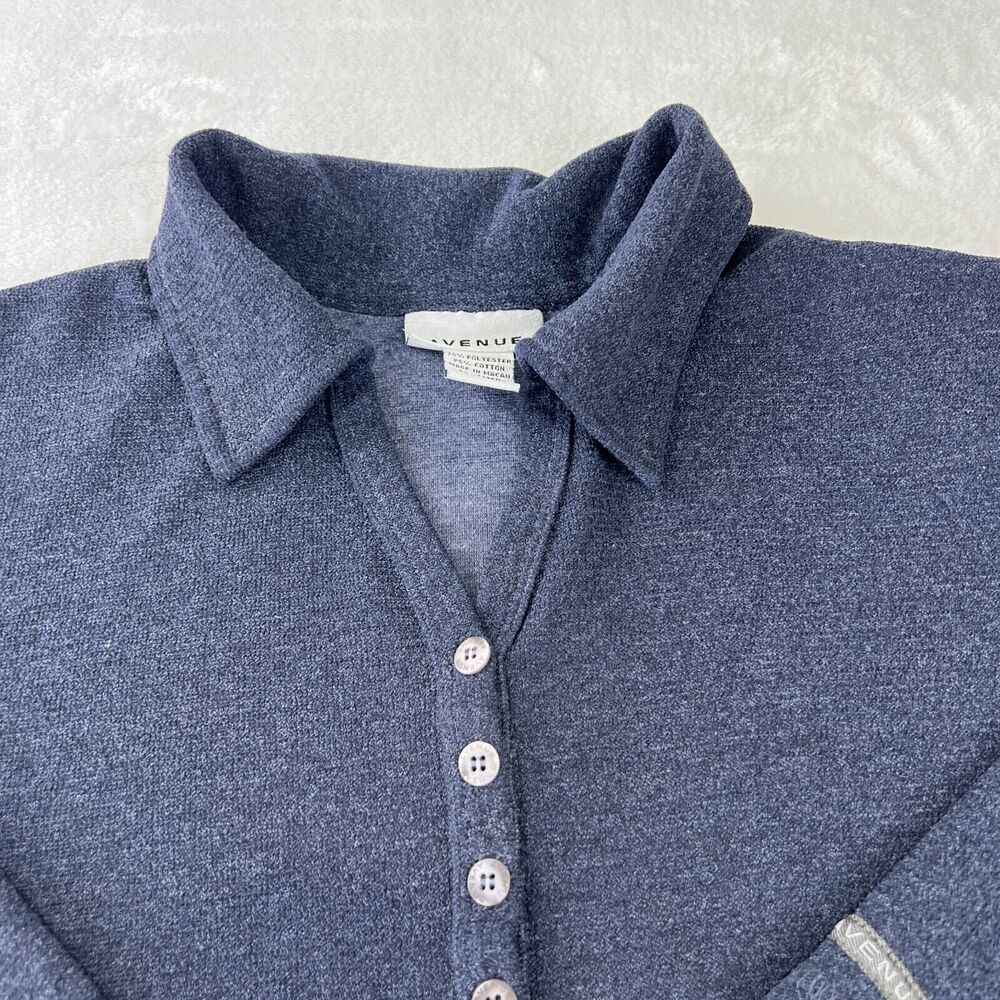 Avenue Shirt Womens 22 / 24 Dark Blue V- Neck‎ Basics